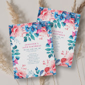 Chic Watercolor Floral 50e Anniversaire Programme