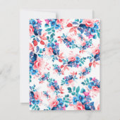 Chic Watercolor Floral 90e Anniversaire Programme (Dos)