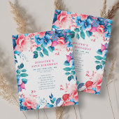 Chic Watercolor Floral 90e Anniversaire Programme