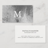 Chic Watercolor met Monogram Visitekaartje (Voorkant / Achterkant)