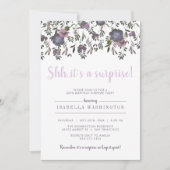 Chic Watercolor Surprise Invitation de fête d'anni (Devant)