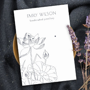 Chic Waterlily Floral Sketch Stud die beeldscherm Visitekaartje