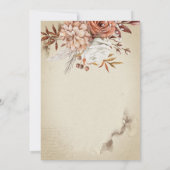 Chic Waterverf Autumn Flowers Kaart (Achterkant)