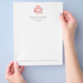 Chic Waterverf Blush Pink Rose Flyer (Hand)