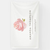 Chic Waterverf Blush Pink Rose Spandoek (Verticaal)