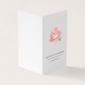Chic Waterverf Blush Pink Rose Visitekaartjes (Buitenkant)