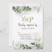 Chic Waterverf Eucalyptus Greenery RSVP Kaart (Voorkant)