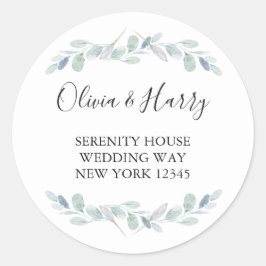 Chic Waterverf Eucalyptus Return Address Stickers