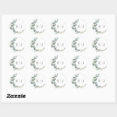 Chic Waterverf Eucalyptus Wedding Envelope Seals Ronde Sticker (Vel)
