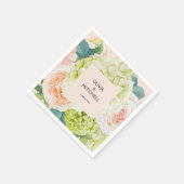 Chic Waterverf Florals Blush Pink Servet (Hoek)