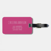 Chic Waterverf Flowers Personalized-2 Bagagelabel (Achterkant horizontaal)