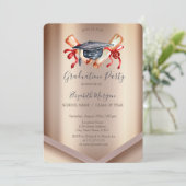 Chic Waterverf Graduation Cap Diploma, Afstuderen Kaart (Staand voorkant)