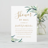 Chic Waterverf Greenery Shower by Mail Kaart (Staand voorkant)