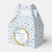 Chic Waterverf Lichtblauw Goud bruiloft Dank u Bedankdoosjes (Voorkant Zijde)