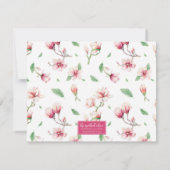 Chic Waterverf Magnolia Notitiekaartje (Achterkant)