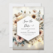 Chic Waterverf Mason Jar Wedding Save The Date (Voorkant)