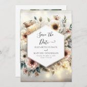 Chic Waterverf Mason Jar Wedding Save The Date (Voorkant / Achterkant)