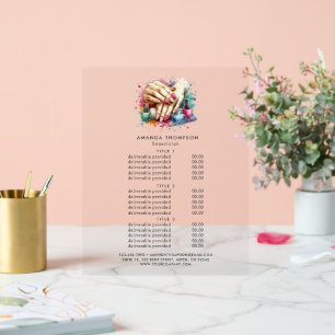 Chic Waterverf Nail Salon Prijzen en Diensten Acryl Bord