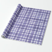 Chic Waterverf Paarse Plaid patroon Cadeaupapier (Uitgerold)