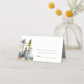 Chic Waterverf Pine Forest Landscape Wedding (Achterkant)