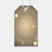 Chic Waterverf Pine Tree, Stars Confetti Cadeaulabel (Achterkant)