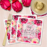 Chic Waterverf Roze Bloemen Vrijgezellenfeest