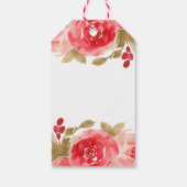 Chic Waterverf Rozen LIEFDE Valentijnsdag Cadeaulabel (Achterkant)