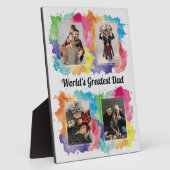 Chic Waterverf Splash Fotocollage Vaderdag Fotoplaat (Zijkant)