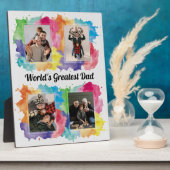 Chic Waterverf Splash Fotocollage Vaderdag Fotoplaat (Zijkant)