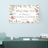 Chic Waterverf Wildflower Wedding Spandoek (Beurs)