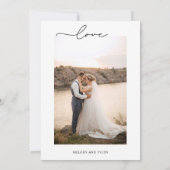 Chic We Eloped Script Hart Trouwfoto Kaart (Achterkant)