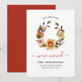 Chic We hebben de Herfst van de herfst Floral Wrea Aankondiging (Voorkant / Achterkant)