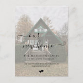 Chic We Zijn Verhuisd Nep Vellum Effect Foto Verhu Aankondigingskaart (Voorkant)