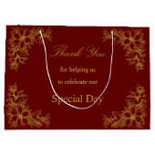 Chic Wedding Day  Lijst en bloemen Groot Cadeauzakje (Achterkant)