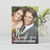 Chic Wedding Foto Hartelijk dank Bedankkaart (Staand voorkant)