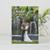 Chic Wedding Foto Hartelijk dank Bedankkaart (Staand voorkant)