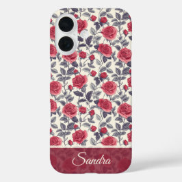 Chic Wedding Gift Rose Name iPhone 16 Hoesje