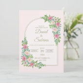 Chic Wedding Invitation | Modern Elegant Ceremony  Kaart (Staand voorkant)