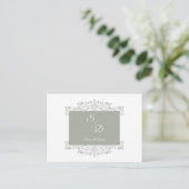 Chic Wedding Ornamental Initials Coronavirus Informatiekaartje (Staand voorkant)