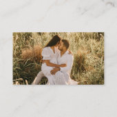 Chic Wedding Website QR Code Minimalist Foto RSVP Visitekaartje (Achterkant)