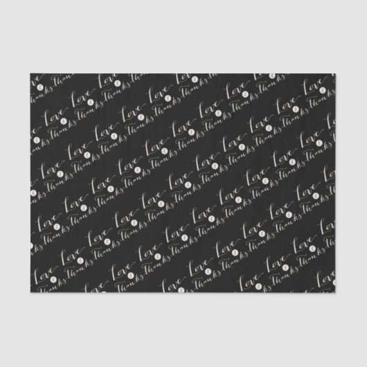 Chic-weefselpapier voor Love & Bedankt Script Call Tissuepapier (Voorkant)