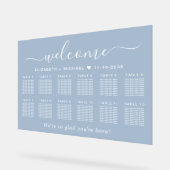 Chic Welcome Dusty Blue 12 Table Mariage Siège (Angle)
