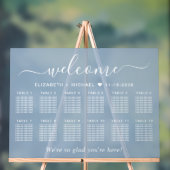 Chic Welcome Dusty Blue 12 Table Wedding Seating Acryl Bord (Neutraal)