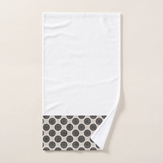 Chic Wheel Pattern Mocha Brown Bad Handdoek (Handdoek)
