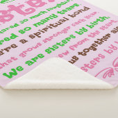 Chic Whimsical Sister Quote Gezegden Sherpa Deken (3/4)