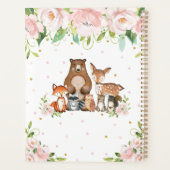 Chic Whimsical Woodland Animaux Blush Rose Floral (Dos)