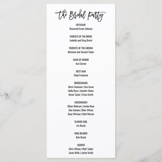Chic White Black Olive Branches Wedding Programme Programma (Achterkant)