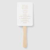 Chic White | Blauwe lintknoop Handwaaier (Achterkant)