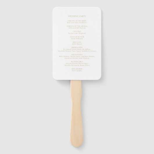 Chic White | Blauwe lintknoop Handwaaier (Achterkant)