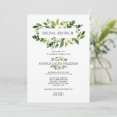 Chic White Bloom | Bridal Brunch Wedding Kaart (Staand voorkant)